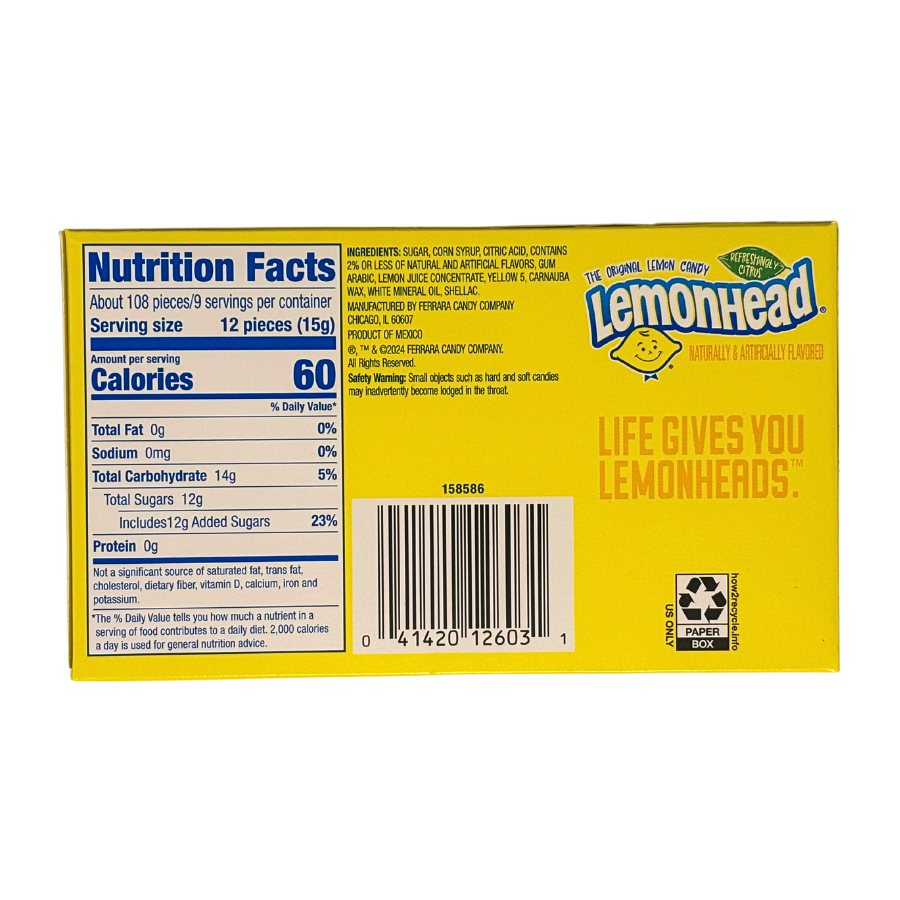 Lemonhead - Theatre Box Candy