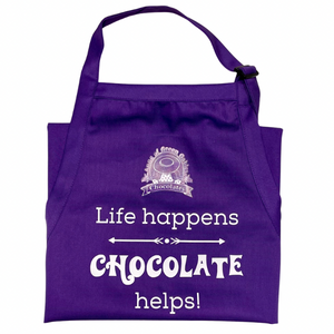 Apron - Life happens. Chocolate helps!